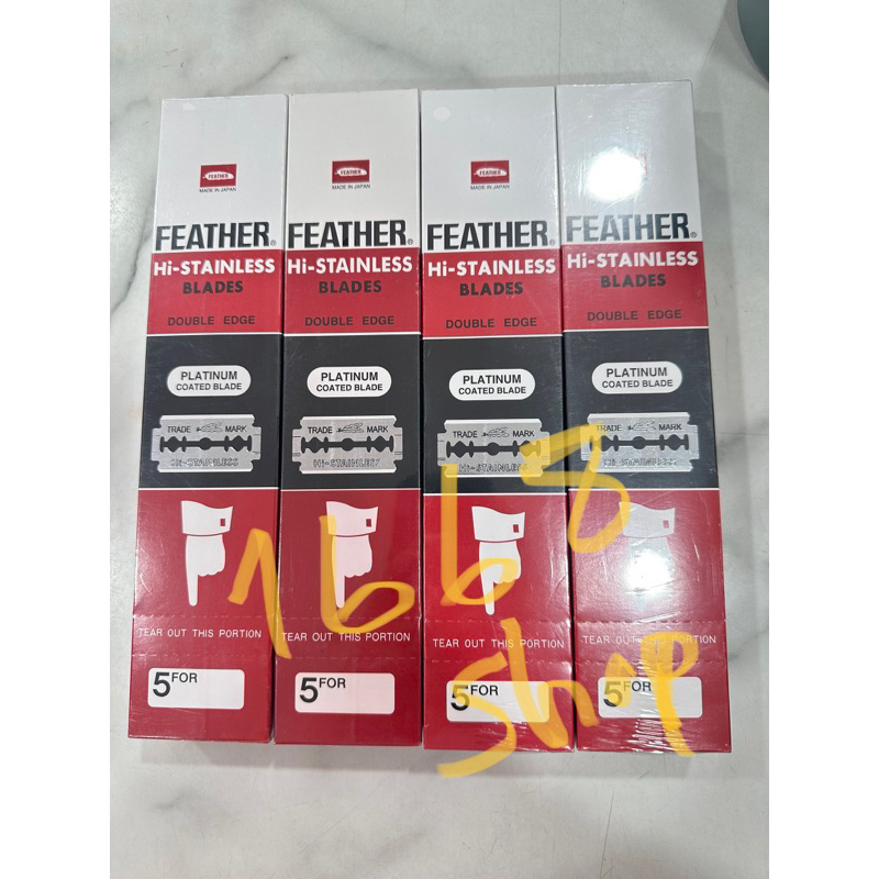 (พร้อมส่ง)ใบมีดโกนขนนก Feather 2คม กล่องละ100ใบมีด