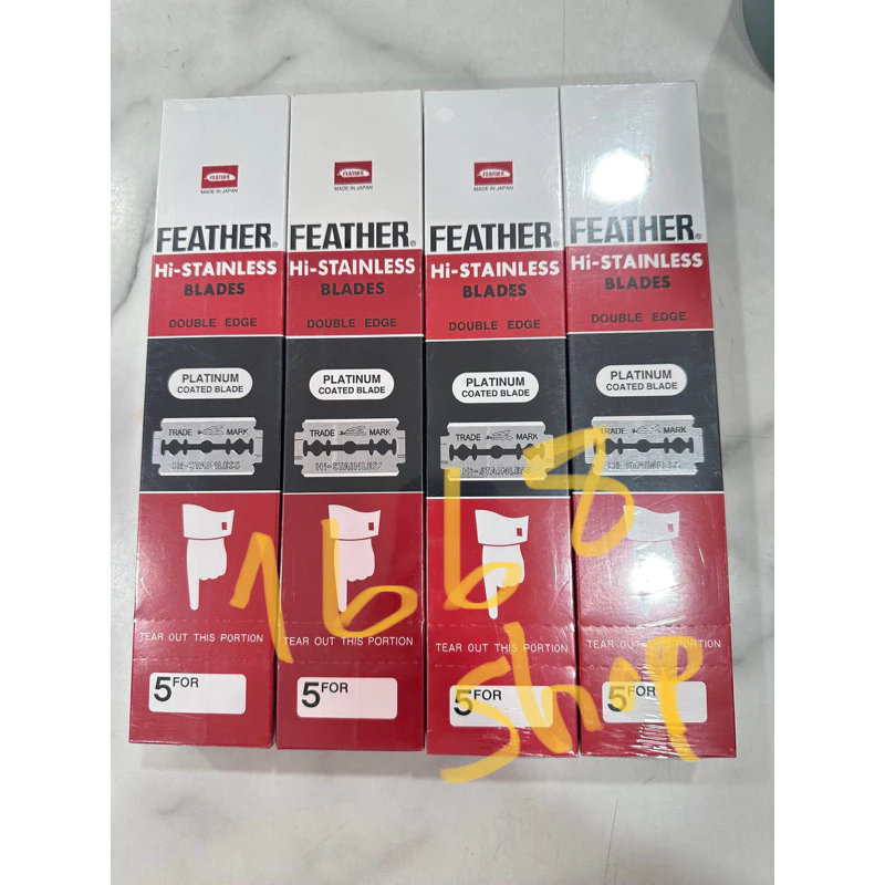 (พร้อมส่ง)ใบมีดโกนขนนก Feather 2คม กล่องละ100ใบมีด