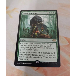 การ์ด MTG Chord of Calling Green Magic the gathering EDH Rare รุ่น Double Master สภาพ Nm