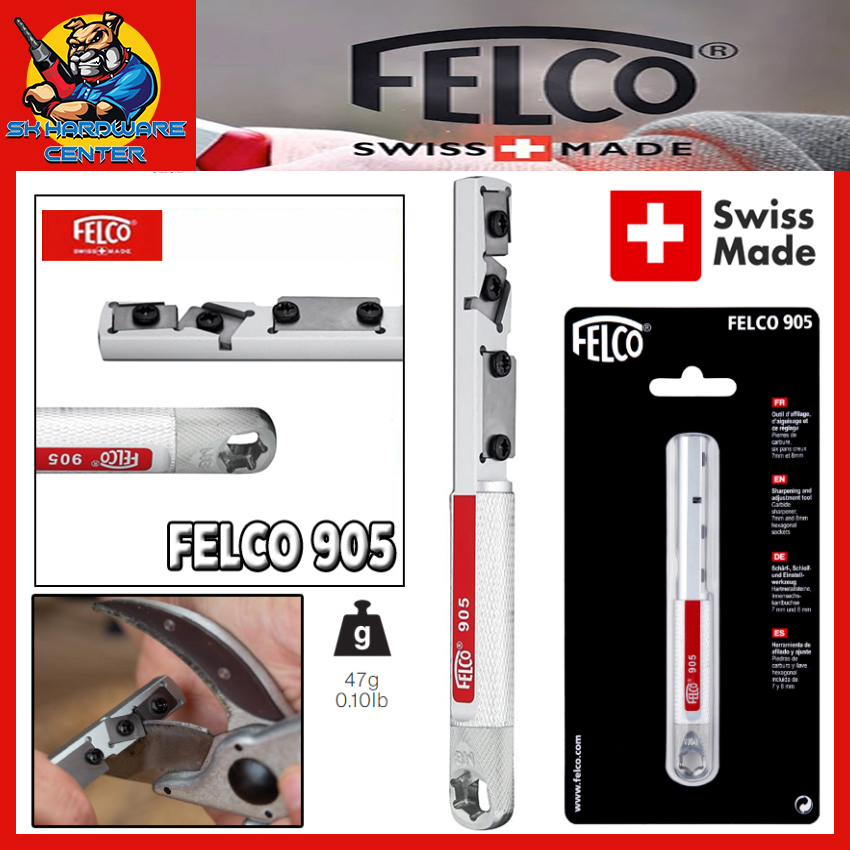 เครื่องมือลับคมมีดและกรรไกร แบบพกพา น้ำหนักเบา 47กรัม ลับคมง่ายใช้งานหลากหลาย FELCO รุ่น FELCO 905 (MADE IN SWISS)