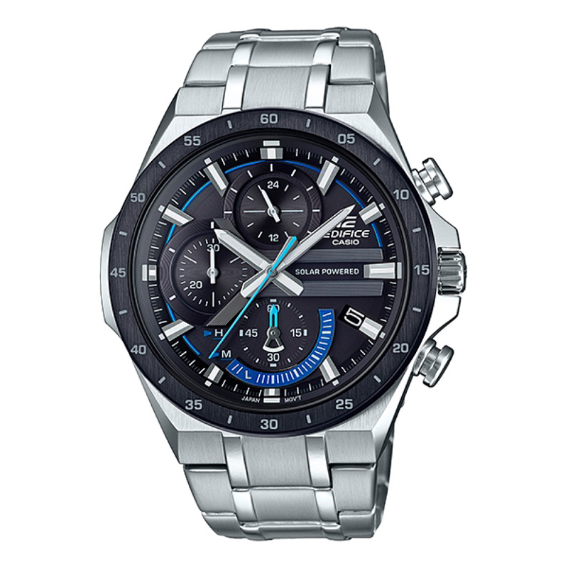 Casio Edifice นาฬิกาข้อมือผู้ชาย สายสแตนเลส รุ่น EQS-920,EQS-920DB, EQS-920DB-1B สีเงิน
