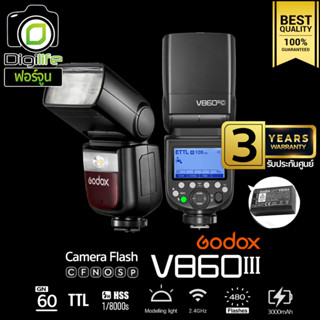 Godox Flash V860III TTL HSS 3000mAh - รับประกันศูนย์ Godox Thailand 3ปี ( V860 III )