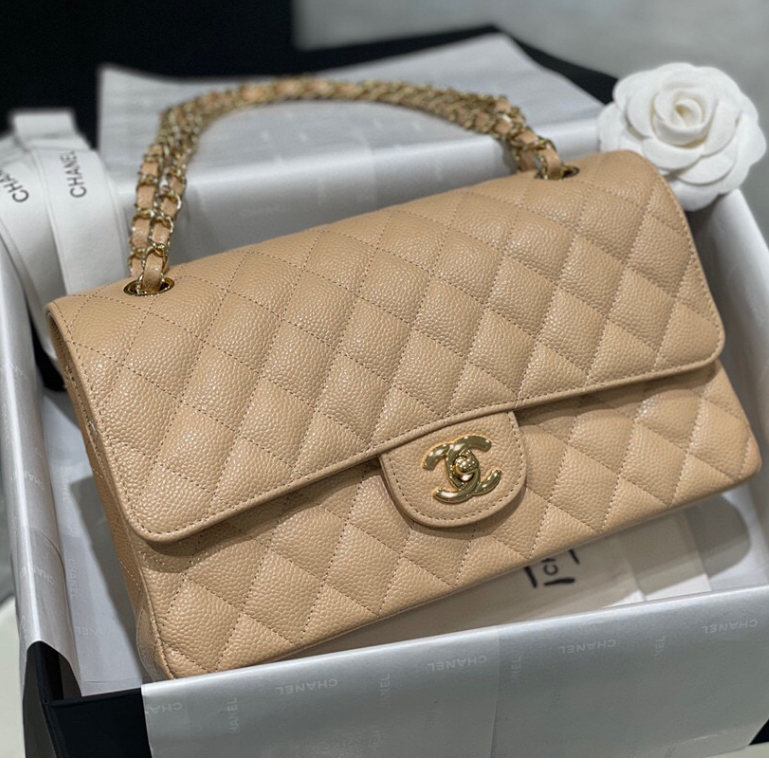 พรี​ ราคา15600 Chanel Cf หนังแท้ กระเป๋าสะพายข้าง กระเป๋าสะพาย   size𝟏𝟓.𝟓*𝟐𝟓.𝟓*𝟔.𝟓𝐜𝐦