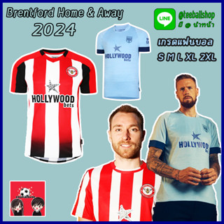 Official เสื้อฟุตบอล สโมสรฟุตบอลเบรนต์ฟอร์ด ชุดเหย้า ฤดูกาล 2023/2024 เกรดแฟนบอล Brentford FC: Home 2023/2024 ( FAN VERS