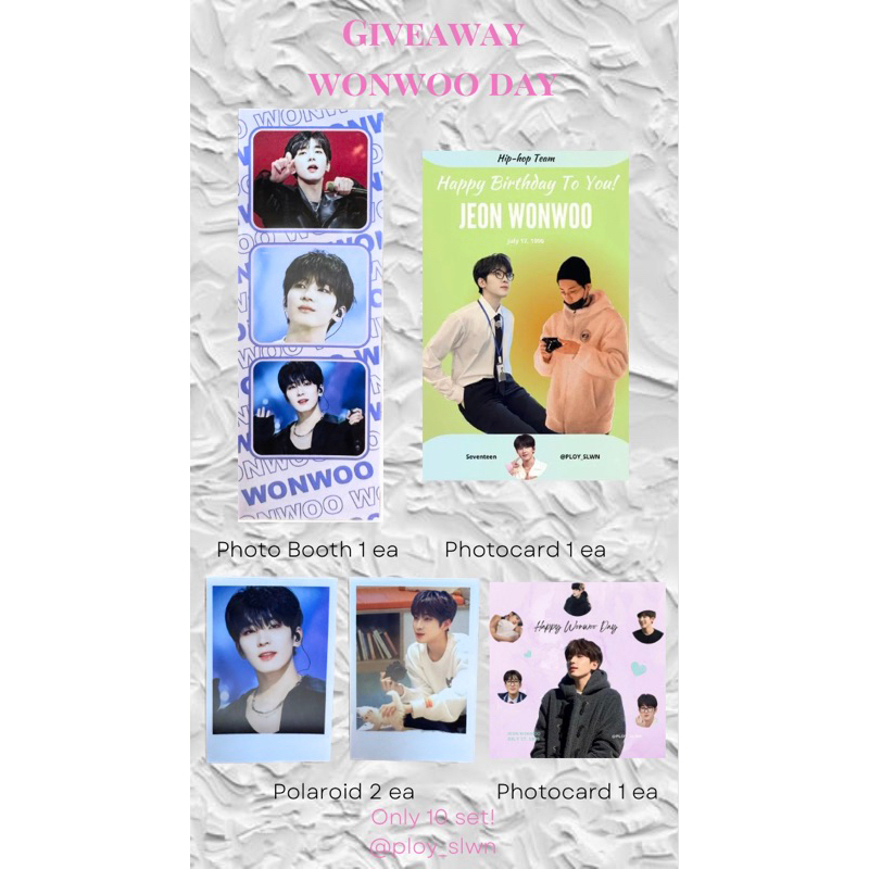 พร้อมส่ง❕Giveaway Wonwoo Day วอนอู