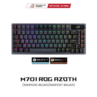 ASUS M701 ROG AZOTH (BKUA01), Gaming Custom Keyboard with 75 keyboard form factor, tri-mode connection with 2.4 GHz SpeedNova technology, OLED display, Mac support (ENG Keycap)