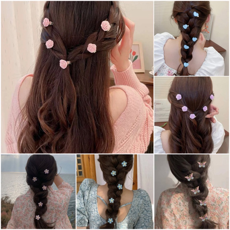 ส่งด่วน กิ๊บติดผมเซ็ต 5 ตัว กิ๊บตกแต่งผมสไตล์เกาหลีสุดหวาน MC1-MC7, MC25-MC26