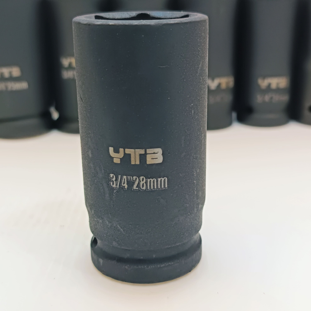 ลูกบล็อกยาว บล็อกลม 3/4"(6หุน) เบอร์ 28 มม. สำหรับ บล็อกลม บล็อกแบต บล็อกไฟฟ้า (IMPACT SOCKET)