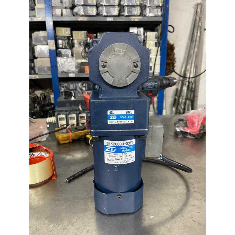 มอเตอร์เกียร? ZD induction motor 1:20 200W 380V 🔥🔥🔥มือ2🔥🔥🔥