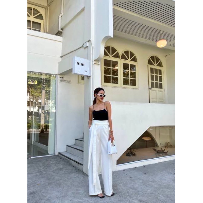 กางเกงเอวสูงทรงกระบอกใหญ่ PROMTHONG #20790724498 - รูปที่ 3