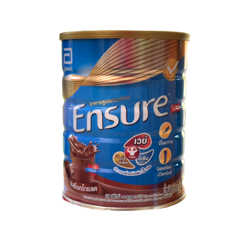 Ensure เอนชัวร์ ช็อกโกแลต 850 กรัม  Ensure Chocolate 850g  อาหารเสริมสูตรครบถ้วน สำหรับผู้ใหญ่