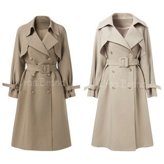 S-XL / พร้อมส่ง เสื้อโค้ท เทรนช์โค้ท โค้ท รุ่น โค้ทยาว พร้อมเข็มขัด Trench Coat Valentiiex