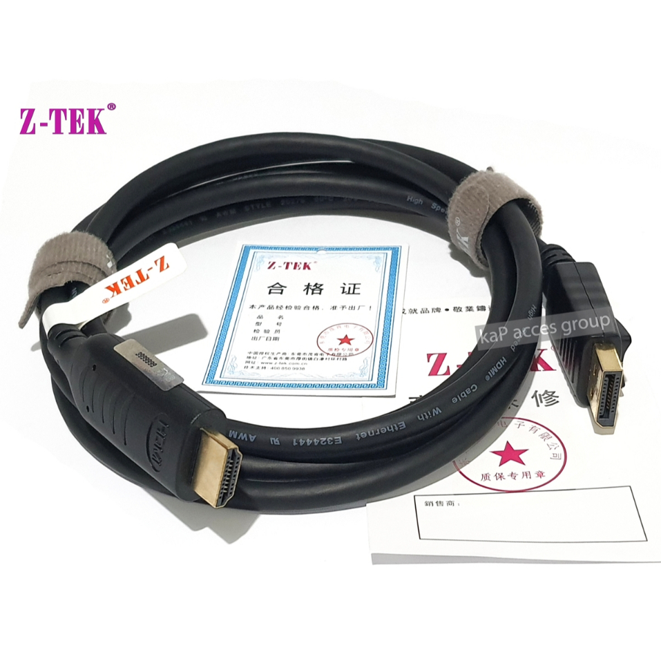 สายแปลง Display port to hdmi v2.0 ultra hd hdtv 4k 60hz z-tek 6gbps cable displayport 1.2 ACTIVE hdm