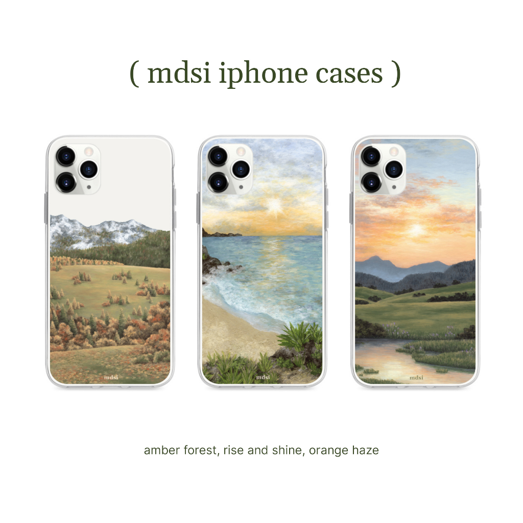 mdsi | [pre-order] Iphone cases - เคสไอโฟนลายธรรมชาติจากภาพวาดสีชอล์ก