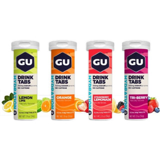 เข้าใหม่GU Hydration Drink Tabs with Electrolytes  เกลือแร่ชนิดเม็ดผสมน้ำดื่มช่วยชดเชยเกลือแร่