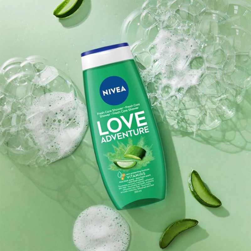 Nivea Shower Gel : Aloe fresh scent เจลอาบน้ำ [250 ml] จากประเทศอังกฤษ 🇬🇧