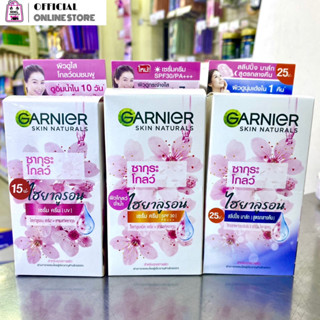 GARNIER การ์นิเย่ สกิน แนทเชอรัลส์ ซากุระ โกลว์ (กล่อง6ซอง)