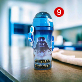 กระติกน้ำลายการ์ตูน ความจุ 380 ml สายปรับสั้นหรือยาวได้