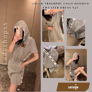 cєlínє TRIOMPHE LOGO HOODED SWEATER DRESS S23 เสื้อฮู๊ด