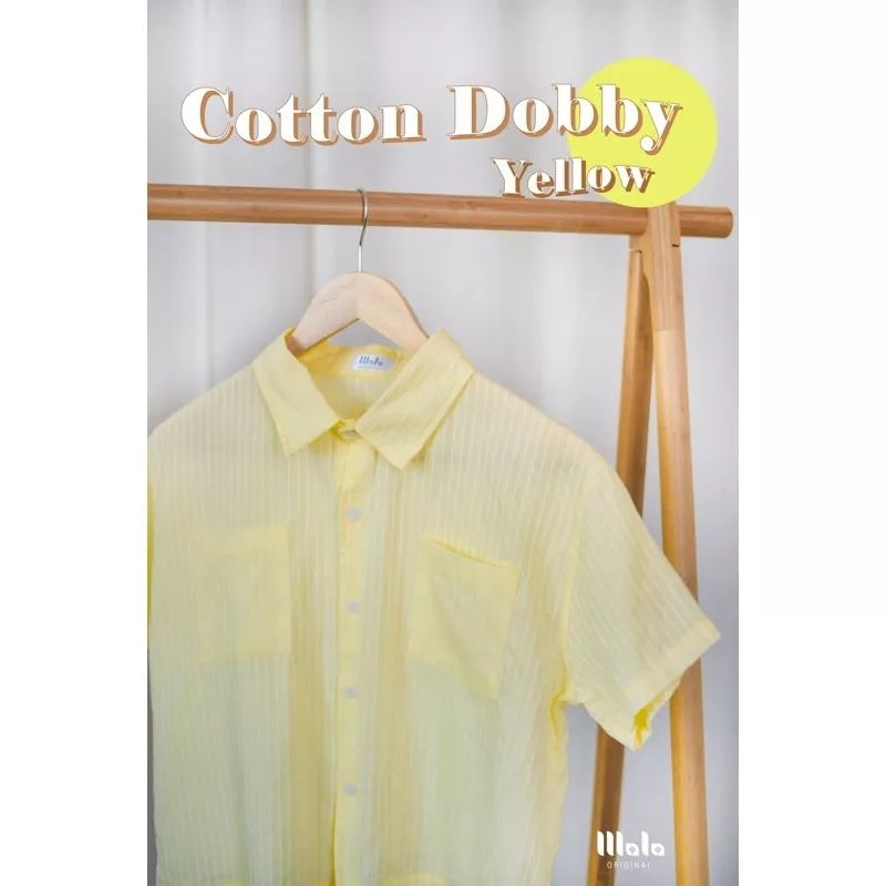 เสื้อเชิ้ตแขนสั้นสีเหลือง ส่งต่อร้าน #mala.origonal