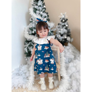 [ส่งฟรี] Jersey Babybrand : Winter fox Girl Dress ชุดเดรสเด็กผู้หญิง