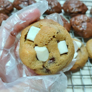 *ช้อคแท้+เนยสดแท้* marshmellow dark choc soft cookies ซอฟท์คุกกี้มาชเมลโล่ดาร์คช็อค