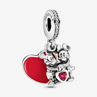 ⭐️(พร้อมส่ง)Pandora Disney Mickey &amp; Minnie Love Dangle Charm ชาร์มมิกกี้&amp;มินนี่ ของเเท้100%