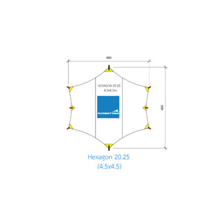 ฟลายชีท ทาร์ป ขนาด TC 4.5x4.5 Hexagon Nordisk