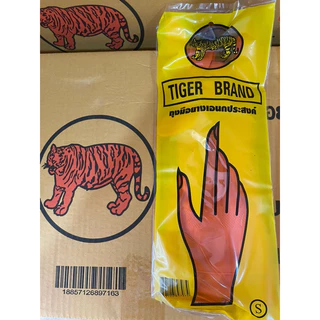 ถุงมือแม่บ้านยาว 14 นิ้ว ตราเสือสีดำยาวหนา และสีส้มยาว ถุงมือทำสวน ล้างห้องน้ำ เอนกประสงค์