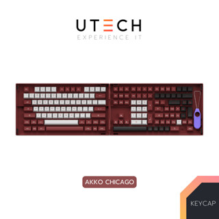 คีย์แคป AKKO PBT Akko Chicago สีขาว แดง 158 ปุ่ม ASA Profile by UTECH