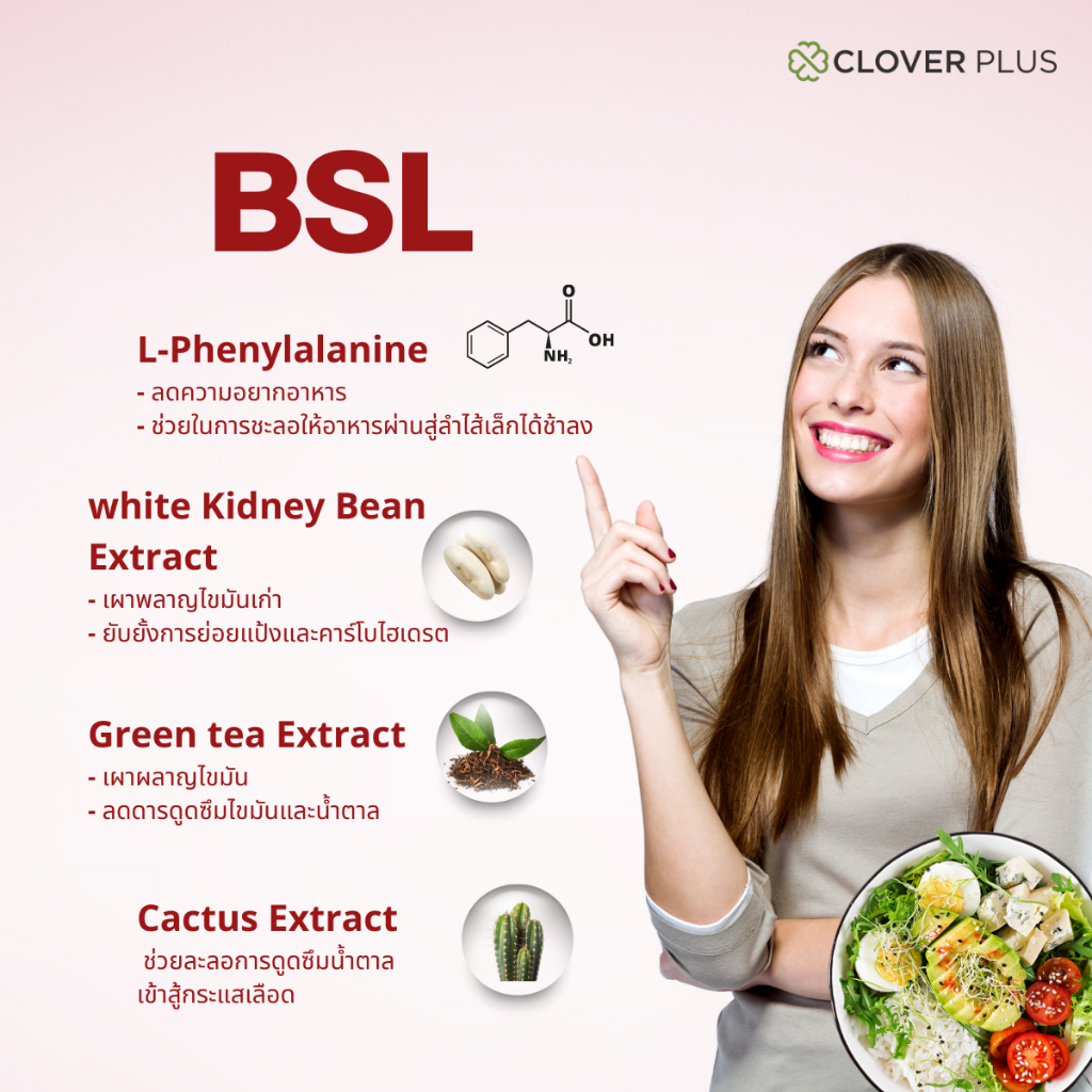 Clover Plus BSL 30 capsules โคลเวอร์ พลัส บีเอสเอล (12 ขวด) 30 แคปซูล ...