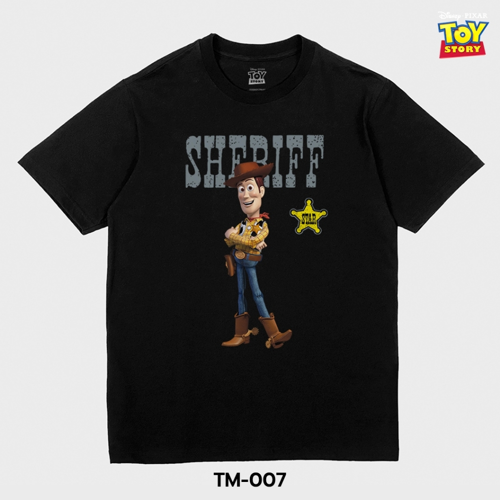 Power 7 Shop เสื้อยืดการ์ตูน Toy Story ลาย "Woody" ลิขสิทธิ์แท้ DISNEY (TM-007)