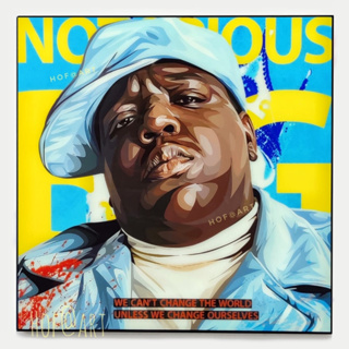 Biggie Smalls #2 บิ๊กกี้ สมอล แร็พเปอร์ 2Pac Rapper เพลง Hip hop รูปภาพ​ติดผนัง pop art ฮิปฮอป กรอบรูป แต่งบ้าน