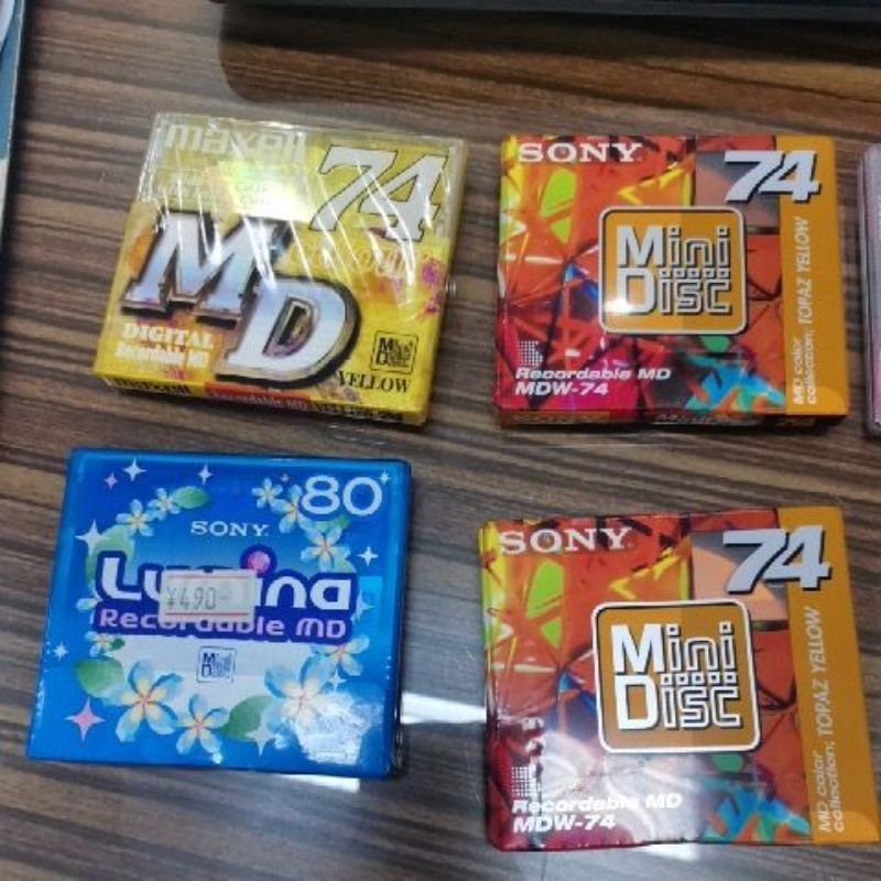 แผ่น md มือ1ยังไม่แกะซีล mini disk made in japan