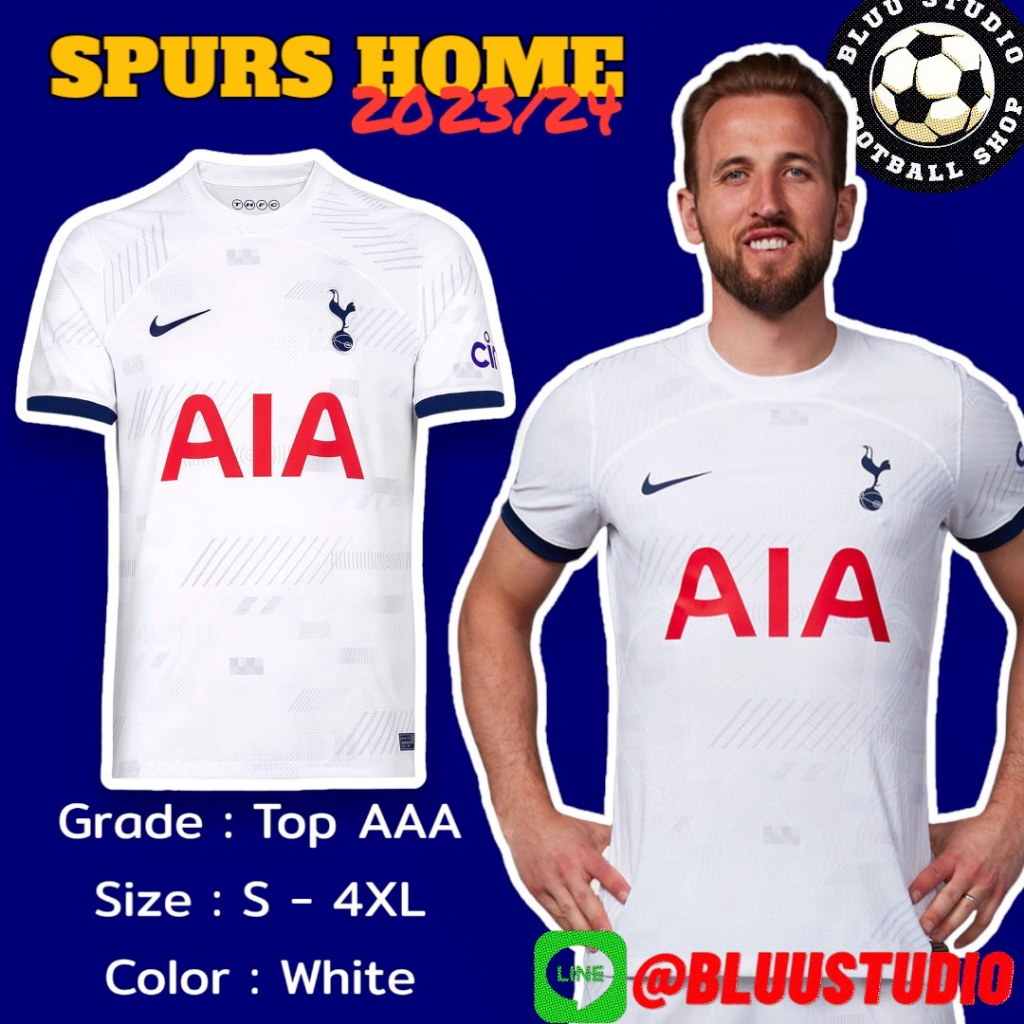 bluu พร้อมส่งจากไทย เสื้อบอล สเปอร์ เหย้า ปี 2023/24 เกรดดีที่สุด ไม่ใช่เกรดตลาด Spurs Home Jersey 2023/24 เกรดแฟนบอล