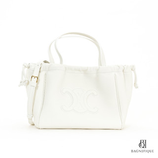 CELINE CABAS DRAWSTRING SMALL WHITE