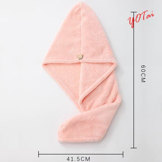 YOTAI ผ้าคลุมผมแห้งไว ผ้าเช็ดผมนาโน หมวกคลุมผมแห้งเร็ว มีให้เลือก5 สี สัมผัสนุ่มละมุ่น ซักทำความสะอาดง่าย