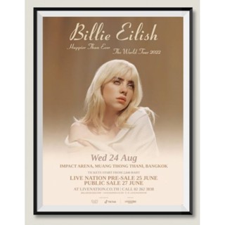 โปสเตอร์ใบโปรโมทคอนเสิร์ต Blilie Eilish live in bangkok