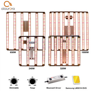 เต็มสเปกตรัมพืชเติบโตแถบแสง 240w 320w 650w 1000w Meanwell driver led grow light สำหรับสวน Hydroponic หรี่แสงได้กำหนดเวลา