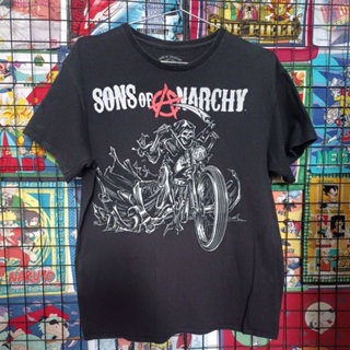 เสื้อยืดมือสอง Usa ซีรีย์หนังดัง Son of anarchy สภาพดี Size L.อก22/ยาว28