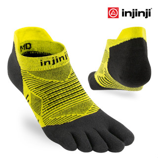 Injinji ถุงเท้าวิ่ง แยกนิ้ว Run LW NO SHOW LIMEADE รุ่นวิ่งซ่อนข้อ สีเหลือง ของแท้