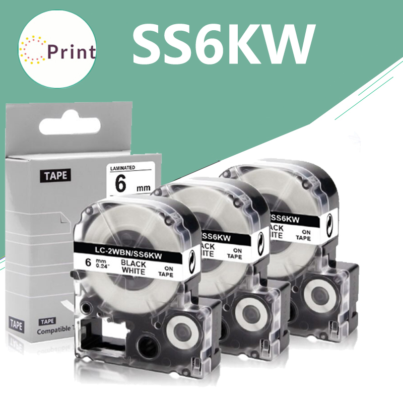 Epson Label Tapes SS12KW SS6KW SS9KW SS18KW SS24KW LK-4WBN Printer Ribbon for Epson LW300 400 LW-600P LW-500 LW-900P