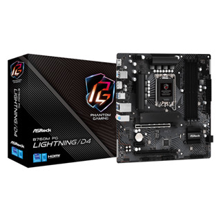 MAINBOARD (เมนบอร์ด) ASROCK B760M PG LIGHTNING/D4 (DDR4) (SOCKET LGA 1700) (MICRO-ATX)