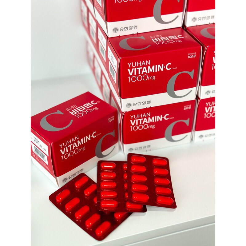 ✅พร้อมส่ง ถูกที่สุด ของแท้  Yuhan Vitamin C 1000 มก./ Yuhan Vitamin C+D วิตามินซี วิตามินดี วิตามินพ