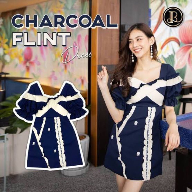 👗Dress brand BLT Size  L สีกรม