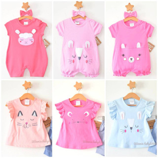 ชุดเด็กผู้หญิง สีชมพู รอมเปอร์ บอดีสูท จั๊มสูท เด็กผู้หญิง Size: 0-18 เดือน