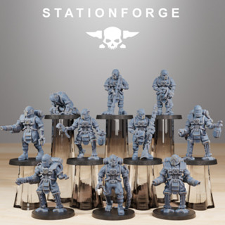 Warhammer 40k proxy Scavenger Cyborgs - 3d print miniature boardgame model war game - StationForge