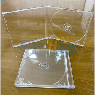 กล่องใส่แผ่นCDหรือDVDสีขาวใส (แบบตกแตก) รุ่นหนา 1 CM ขนาดมาตรฐาน 14*12.5*1CM