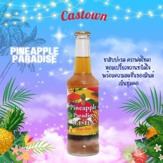 Castown craft soda น้ำอัดลม คราฟต์ โซดา คาสทาวน์ รส ไพน์แอปเปิ้ลพาราไดซ์ 265 มล. 1 ขวด