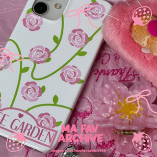 (pre-order จากเกาหลี) mafavarchive - rose garden hard case เคสแข็งเปิดหัวท้าย เคลือบเงา